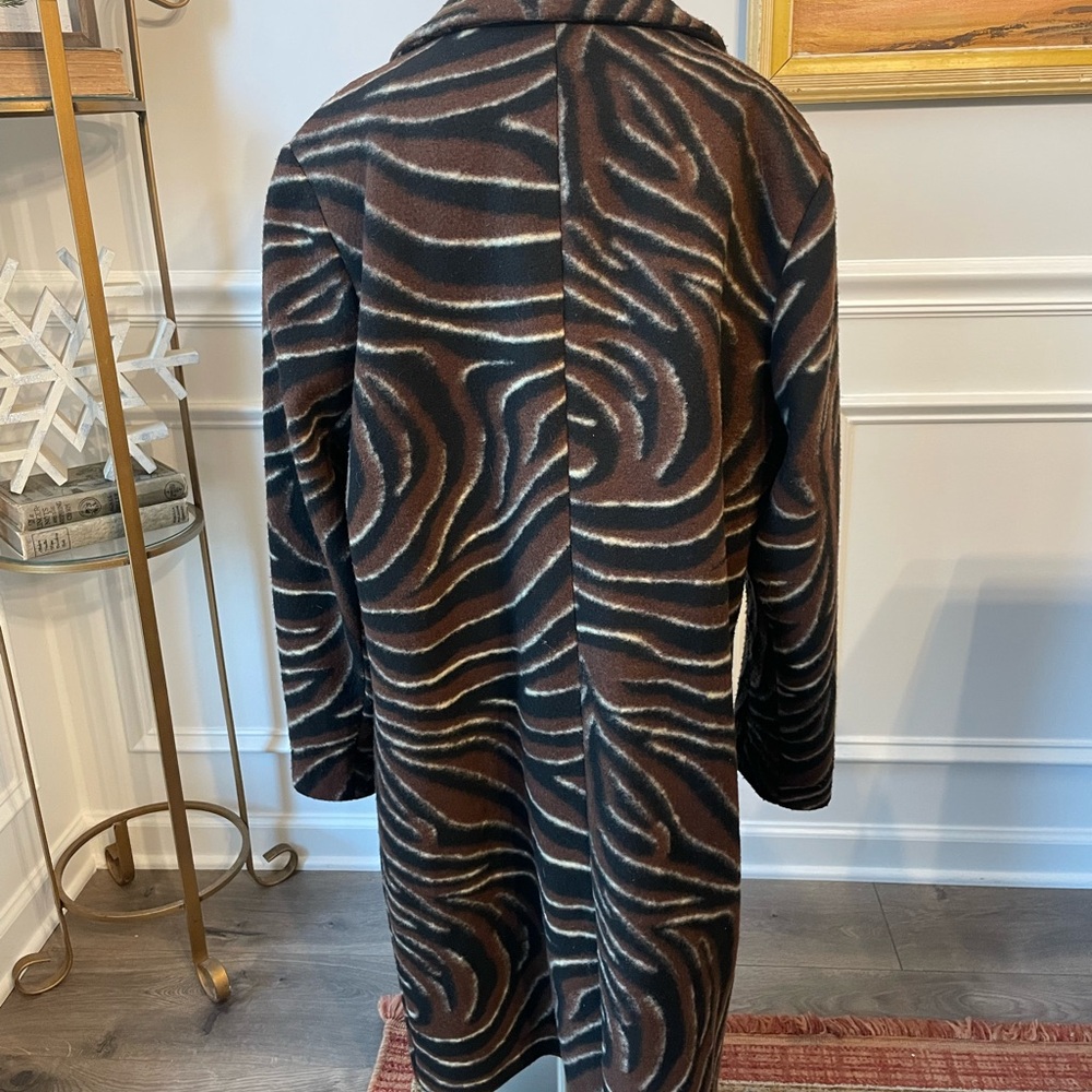 Nine West Abstract Patterned Pea Coat - Picture 3 of 9